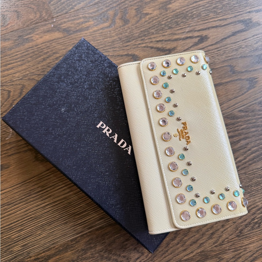 Prada Gold Crystal Embellished Clutch (can be converted into a cross body bag) - Picture 2 of 8